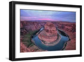 Colorful Sunset Sky at Horseshoe Bend, Page, Arizona-Vincent James-Framed Photographic Print