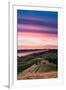 Colorful sunset with pink clouds on Mt. Tam in San Francisco with rolling, golden hills-David Chang-Framed Photographic Print