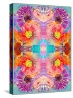 Colorful Symmetric Layer Work from Blossoms-Alaya Gadeh-Stretched Canvas