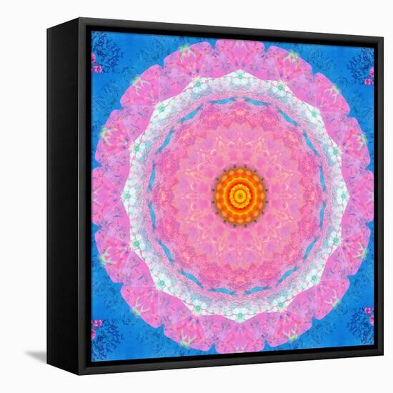 Colorful Symmetric Layer Work from Flowers-Alaya Gadeh-Framed Stretched Canvas