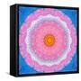 Colorful Symmetric Layer Work from Flowers-Alaya Gadeh-Framed Stretched Canvas