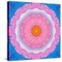 Colorful Symmetric Layer Work from Flowers-Alaya Gadeh-Stretched Canvas