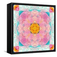 Colorful Symmetric Layer Work from Flowers-Alaya Gadeh-Framed Stretched Canvas