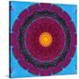 Colorful Symmetric Layer Work from Flowers-Alaya Gadeh-Stretched Canvas