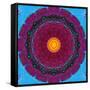 Colorful Symmetric Layer Work from Flowers-Alaya Gadeh-Framed Stretched Canvas