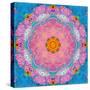 Colorful Symmetric Layer Work from Flowers-Alaya Gadeh-Stretched Canvas