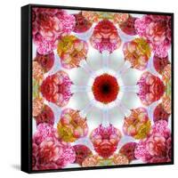 Colorful Symmetric Layer Work from Flowers-Alaya Gadeh-Framed Stretched Canvas