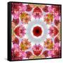 Colorful Symmetric Layer Work from Flowers-Alaya Gadeh-Framed Stretched Canvas