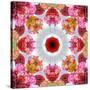 Colorful Symmetric Layer Work from Flowers-Alaya Gadeh-Stretched Canvas