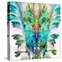 Colorful Symmetric Layer Work from Gladiolus Blossoms in Blue-Alaya Gadeh-Stretched Canvas