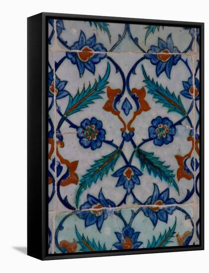 Colorful Tile Work in the Topkapi Palace, Istanbul, Turkey-Darrell Gulin-Framed Stretched Canvas