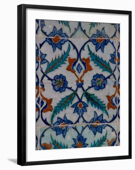 Colorful Tile Work in the Topkapi Palace, Istanbul, Turkey-Darrell Gulin-Framed Photographic Print