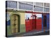 Colorful Town Shop Fronts, Isabela Segunda, Vieques, Puerto Rico-Dennis Flaherty-Stretched Canvas