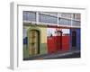 Colorful Town Shop Fronts, Isabela Segunda, Vieques, Puerto Rico-Dennis Flaherty-Framed Photographic Print