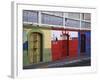 Colorful Town Shop Fronts, Isabela Segunda, Vieques, Puerto Rico-Dennis Flaherty-Framed Photographic Print