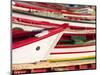 Colorful traditional fishing boats at the historic waterfront. Santiago Island-Martin Zwick-Mounted Photographic Print