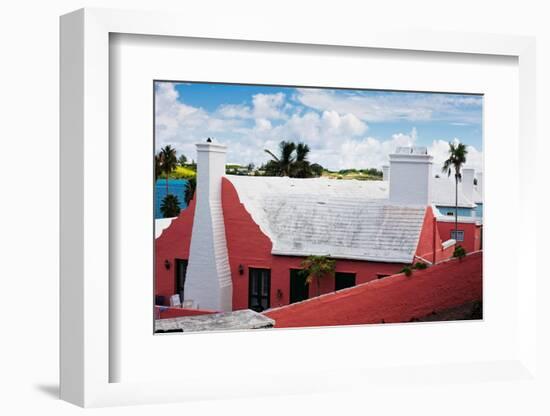 Colorful Traditional House, St George, Bermuda-George Oze-Framed Photographic Print