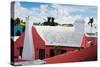 Colorful Traditional House, St George, Bermuda-George Oze-Stretched Canvas