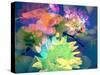 Colorful Translucent Layer Work from Orchid and Dahlia-Alaya Gadeh-Stretched Canvas