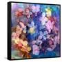 Colorful Translucent Layer Work from Orchid and Hydrangea-Alaya Gadeh-Framed Stretched Canvas