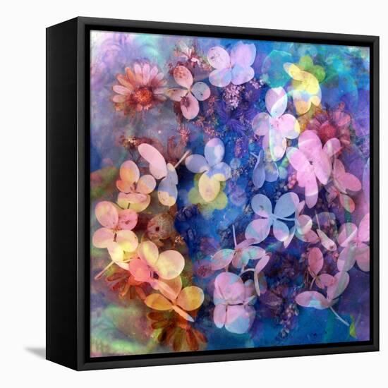 Colorful Translucent Layer Work from Orchid and Hydrangea-Alaya Gadeh-Framed Stretched Canvas