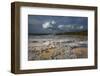 Colorful travertine formations at Great Fountain Geyser, Yellowstone National Park.-Alan Majchrowicz-Framed Photographic Print