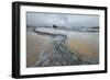 Colorful travertine formations at Great Fountain Geyser, Yellowstone National Park.-Alan Majchrowicz-Framed Photographic Print