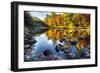 Colorful Trees Along the Swift River New Hampshire-George Oze-Framed Photographic Print