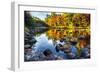 Colorful Trees Along the Swift River New Hampshire-George Oze-Framed Photographic Print