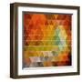 Colorful Triangles Background-Maksim Krasnov-Framed Art Print