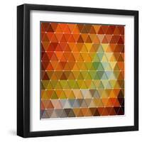 Colorful Triangles Background-Maksim Krasnov-Framed Art Print