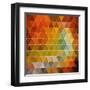 Colorful Triangles Background-Maksim Krasnov-Framed Art Print