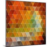 Colorful Triangles Background-Maksim Krasnov-Mounted Art Print