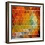 Colorful Triangles Background-Maksim Krasnov-Framed Art Print