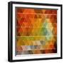 Colorful Triangles Background-Maksim Krasnov-Framed Art Print