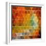 Colorful Triangles Background-Maksim Krasnov-Framed Art Print