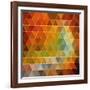 Colorful Triangles Background-Maksim Krasnov-Framed Art Print