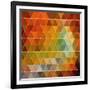 Colorful Triangles Background-Maksim Krasnov-Framed Art Print