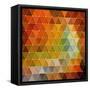 Colorful Triangles Background-Maksim Krasnov-Framed Stretched Canvas