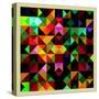 Colorful Triangles Modern Abstract Mosaic Design Pattern-Melindula-Stretched Canvas