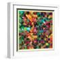 Colorful Triangles Modern Abstract Mosaic Design Pattern-Melindula-Framed Art Print