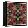 Colorful Triangles Modern Abstract Mosaic Design Pattern-Melindula-Framed Stretched Canvas