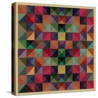 Colorful Triangles Modern Abstract Mosaic Design Pattern-Melindula-Stretched Canvas