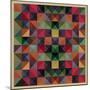 Colorful Triangles Modern Abstract Mosaic Design Pattern-Melindula-Mounted Art Print