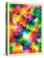 Colorful Triangles Modern Abstract Mosaic Design Pattern-Melindula-Stretched Canvas