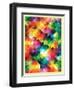 Colorful Triangles Modern Abstract Mosaic Design Pattern-Melindula-Framed Art Print