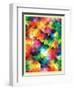 Colorful Triangles Modern Abstract Mosaic Design Pattern-Melindula-Framed Art Print