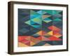 Colorful Triangles Ornament-Swill Klitch-Framed Art Print