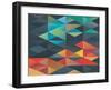 Colorful Triangles Ornament-Swill Klitch-Framed Art Print