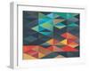 Colorful Triangles Ornament-Swill Klitch-Framed Art Print